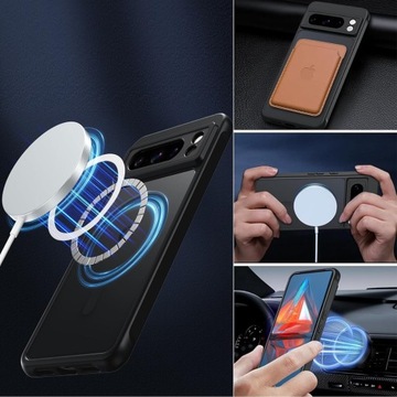 УСИЛЕННЫЙ КОРПУС НА 360° для GOOGLE PIXEL 8 PRO | КОРПУС MAGSAFE | МАТОВЫЙ ЧЕРНЫЙ