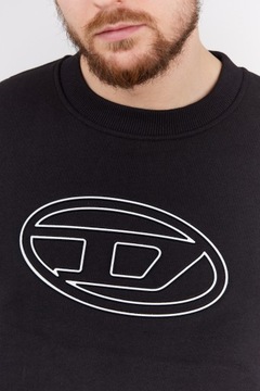 DIESEL Czarna bluza męska z wytłaczanym logo r M