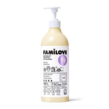 YOPE Naturalny nawilżający szampon do włosów rodzinny FAMILOVE 750ml