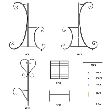 5-слойная регулируемая большая подставка для цветов на чердаке