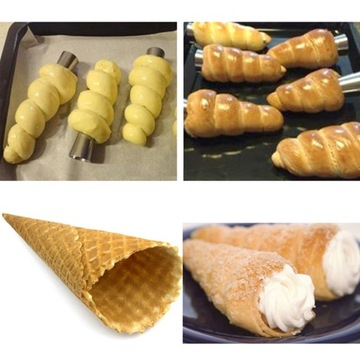 Формочки, трубочки для печенья, трубочки с кремом, конусы, формы, 12 см, 10 шт.