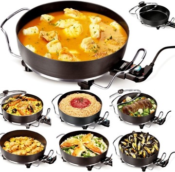 DUŻY MULTI Wonder Chef Pro GARNEK PATELNIA ELEKTRYCZNA WOK 6L + termostat