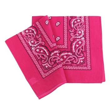 BANDAMKA BANDANA CHUSTKA CHUSTA APASZKA RÓŻOWA FUKSJOWA