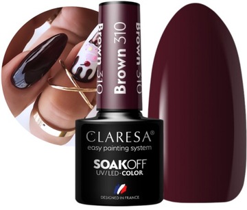 CLARESA LAKIER HYBRYDOWY BROWN 310 GŁĘBOKI BRĄZ