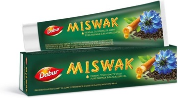 Ziołowa pasta do zębów z czystym Miswak i Olejem z Czarnuszki 100ml Dabur