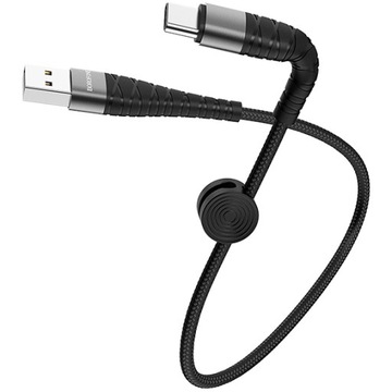 KRÓTKI Kabel Borofone BX32 25cm USB - USB-C typ C 0.25m 3A wytrzymały