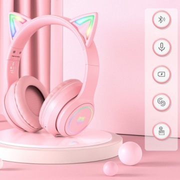 Słuchawki ONIKUMA B90 RGB Różowy