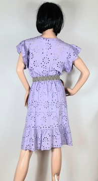 Sukienka letnia 100% bawełna fioletowa uni