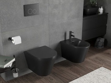 УНИТАЗ MEXEN RICO БЕЗОБЕДНИК ТОРНАДО МЕДЛЕННО ЗАКРЫВАЮЩЕЕСЯ СИДЕНЬЕ ДЮРОПЛАСТ SLIM