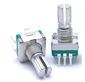 Enkoder obrotowy z przyciskiem EC11 plum 20mm