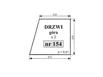 SZYBA DRZWI GÓRA MF-255 SOKÓŁKA 154