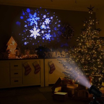 ЛАЗЕРНЫЙ проектор + рождественский светодиодный прожектор ПРОЕКТОР 12 КАРТ 6 Вт 48 УЗОРОВ