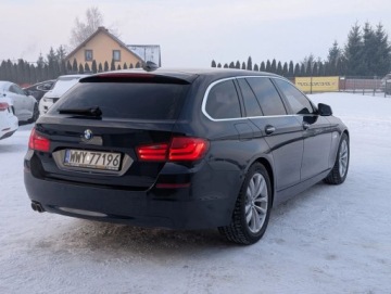 BMW Seria 5 F10-F11 Touring 520d 184KM 2012 BMW Seria 5 Ledy Alu Klima Navi Jasne Skory Serwis Gwarancja 2.0 Diesel, zdjęcie 8
