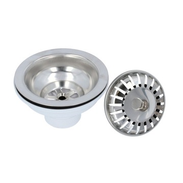 Spust zlewu z metalowym sitkiem PCV metal 3,5''