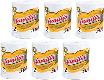 6szt FAMILIA RĘCZNIK PAPIEROWY 2-warstw 300 list
