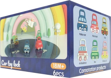 KŁÓDKI W KSZTAŁCIE SAMOCHODÓW ZABAWKA MONTESSORI