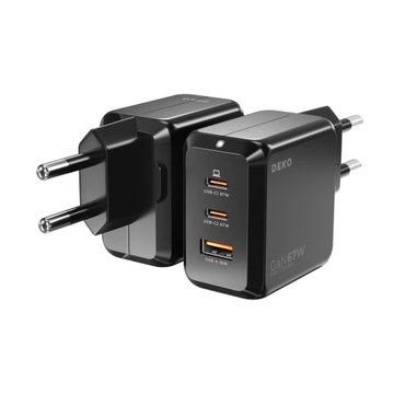 БЫСТРОЕ ЗАРЯДНОЕ УСТРОЙСТВО USB C УНИВЕРСАЛЬНОЕ 3x USB 67 Вт 65 Вт ТИП C + КАБЕЛЬ USB C 100 Вт