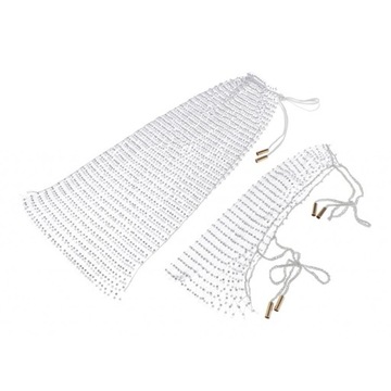 Dámske 2-dielne háčkované šaty od bikín v bielej farbe
