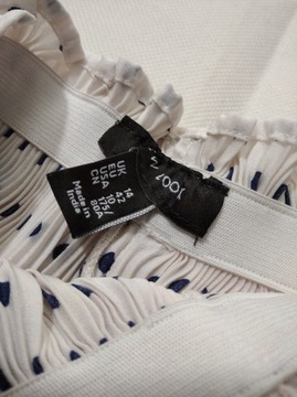 spódnica damska na gumce marszczona plisy falbanka w kropki pas 70-92 dł 47