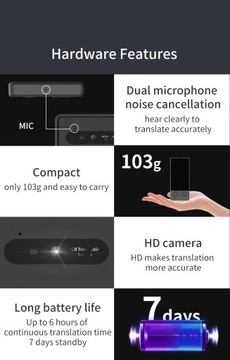 Voice Translator W12 Интеллектуальный перевод текста в реальном времени