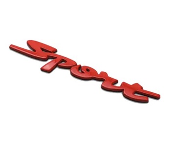 EMBLEMAT ZNACZEK OZDOBA METALOWA SPORT CZERWONY