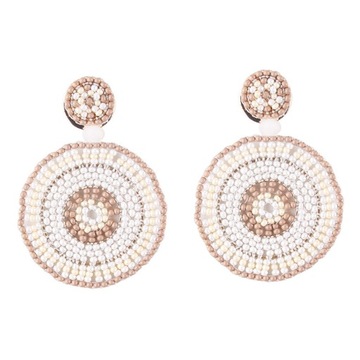 KOLCZYKI Z KORALIKÓW RYŻOWYCH MISS BIAŁY