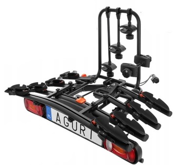 Uchwyt rowerowy bagażnik platforma Aguri Active Bike 4 rowery czarny