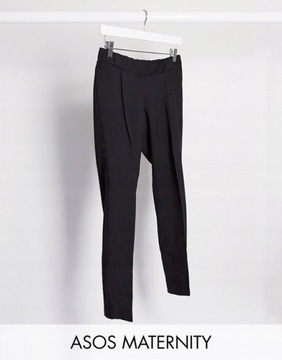 DESIGN MATERNITY GŁADKIE SPODNIE W KANT 3XL