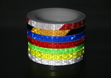 taśma odblaskowa samoprzylepna na rower hulajnogę deskę motocykl 8mb/1cm