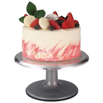 Металлическая вращающаяся тарелка 25,5 СМ ДЛЯ УКРАШЕНИЯ ТОРТОВ И ИЗДЕЛИЙ