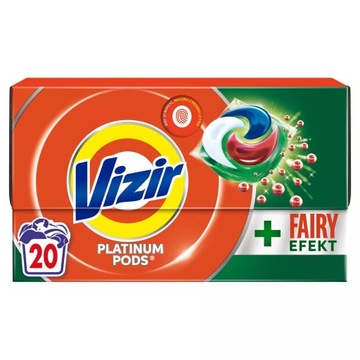 Vizir Platinum PODS + капсулы для стирки Fairy Effect, 20 стирок, 424 г