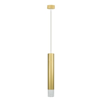 LAMPA SUFITOWA WISZĄCA SOPEL LED TUBA EYE ZŁOTA GLAMOUR NOWOCZESNA