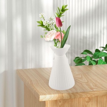 Цветы Стеклянная ваза Ваза с сухоцветами Украшение Контейнер для цветов Белый