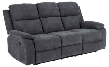 Mora Sofa 3-Osobowa Ciemnoszara Elektryczna Funkcja Odchylania