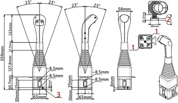 ZESTAW 4 SEKCYJNY TURA 80L JOYSTICK 2P LINKI 1,5M