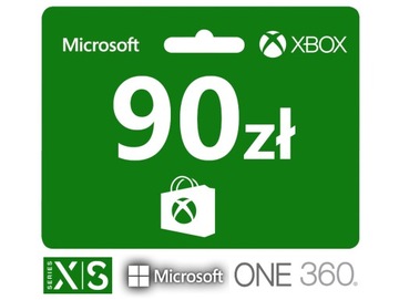 Xbox 90 zł Karta podarunkowa - X1 Series X S One 360 - Microsoft Store