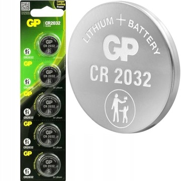 GP CR 2032 3V lithium baterie 5szt = 1 blister CR2032 litowe 5x bateria