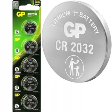 GP CR 2032 3V lithium blister 5szt baterie CR2032 litowe bateria 5x