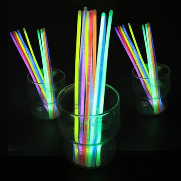 ХИМИЧЕСКИЕ БРАСЛЕТЫ ЛЮМИНЕСЦЕНТНОГО СВЕТА 50 шт. СВЕТЯЩИЕСЯ ЛЕНТЫ