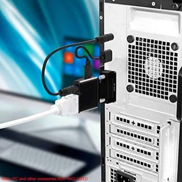 Адаптер-конвертер VGA D-SUB в HDMI + аудио-звуковой адаптер