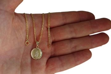 ЗОЛОТАЯ ЦЕПЬ 925 МЕДАЛЬ ПРИЧАСТИЕ КРЕЩЕНИЕ С ГРАВИРОВКОЙ