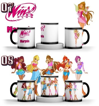 ВОЛШЕБНАЯ КРУЖКА WINX CLUB + ИМЯ + КАРТОН
