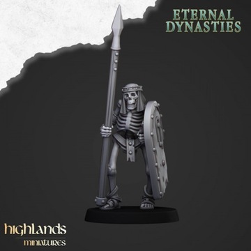 Tomb Kings Ancient Skeletons with Spear Highlands Miniatures x 1