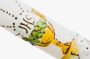 СВЕЧА ПРИЧАСТИЯ, УКРАШЕННАЯ ВРУЧНУЮ РУКУ