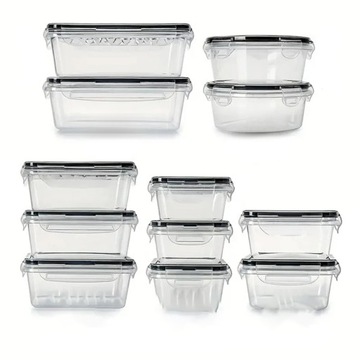 x12 ПИЩЕВЫХ ЯЩИКОВ, ЛЕГКИХ ПЛАСТИКОВЫХ КОНТЕЙНЕРОВ С НАБОРОМ КРЫШКИ