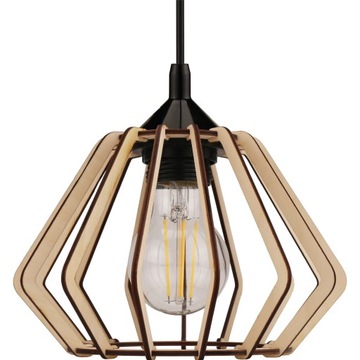 LAMPA WISZĄCA SUFITOWA ŻYRANDOL HEXAN drewniana