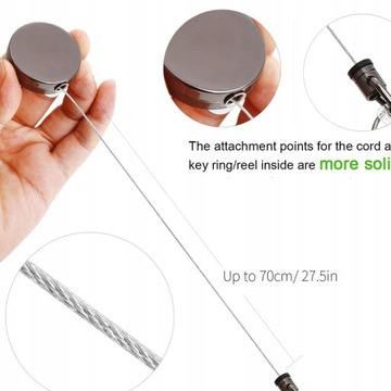 2 выдвижных ролика для держателей идентификационных бейджей из металла.