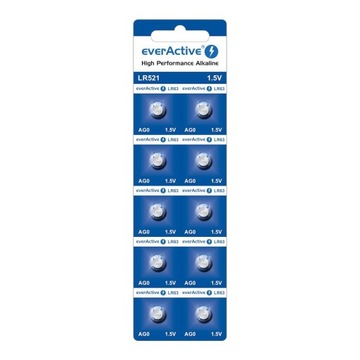 Bateria alkaliczna mini everActive AG0 G0 LR521 LR63 - blister 10 sztuk
