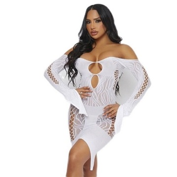 BIELIZNA EROTYCZNA SEKSOWNA SEXY SUKIENKA HALKA KOSZULKA NOCNA BODYSTOCKING