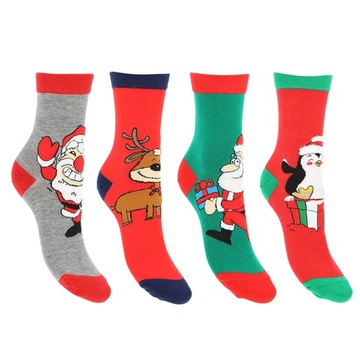 НОСКИ ЖЕНСКИЕ РОЖДЕСТВЕНСКИЕ В ПОДАРОК, 4 ПАРЫ